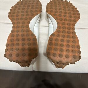 White Sneakers with Brown Soles